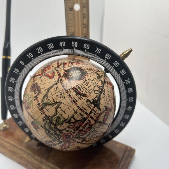 Vintage Desktop Globe With Pen And Holder - Picture 5 of 5